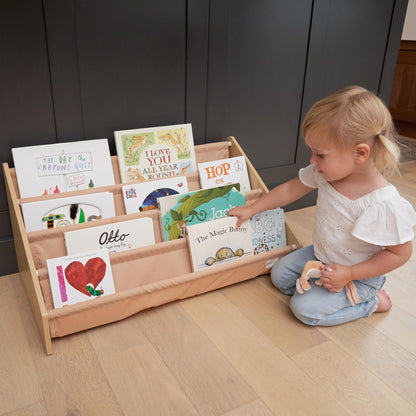 ZICOTO Decorative Bookshelf for Kids - Beautiful Shelf to Display All Books of Your Little One - The Perfect Nursery Organizer for Your Baby Girl or Boy's Montessori Bedroom or Toddler Play Room Decor
