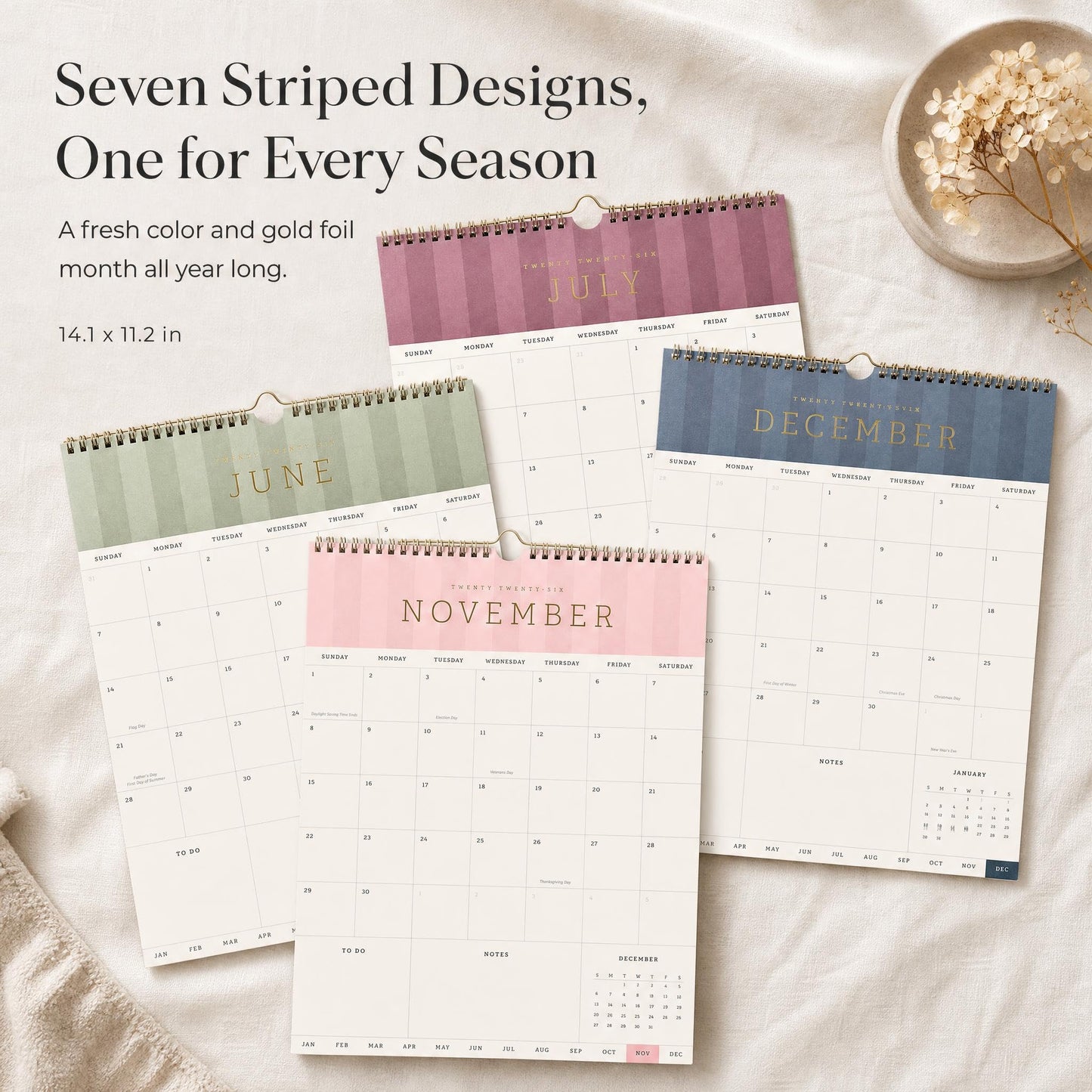 Aesthetic 2026-2027 Wall Calendar - Runs from June 2026 Until December 2027 - The Perfect Modern Calendar Planner for Easy Organizing