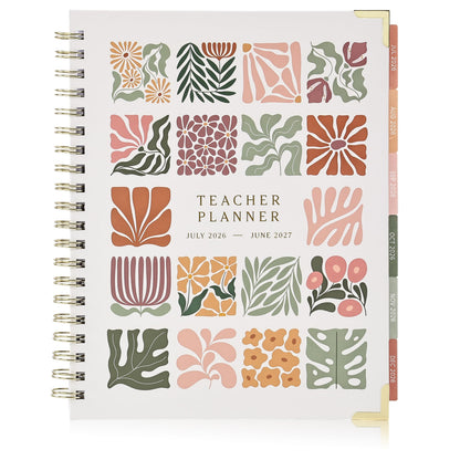 Aesthetic Teacher Planner For The 2026-2027 Academic School Year - Your All Incl. 8.5" x 11" Lesson Plan Book Supplies - Easily Organize Your Daily, Weekly & Monthly Classroom/Homeschool Schedule