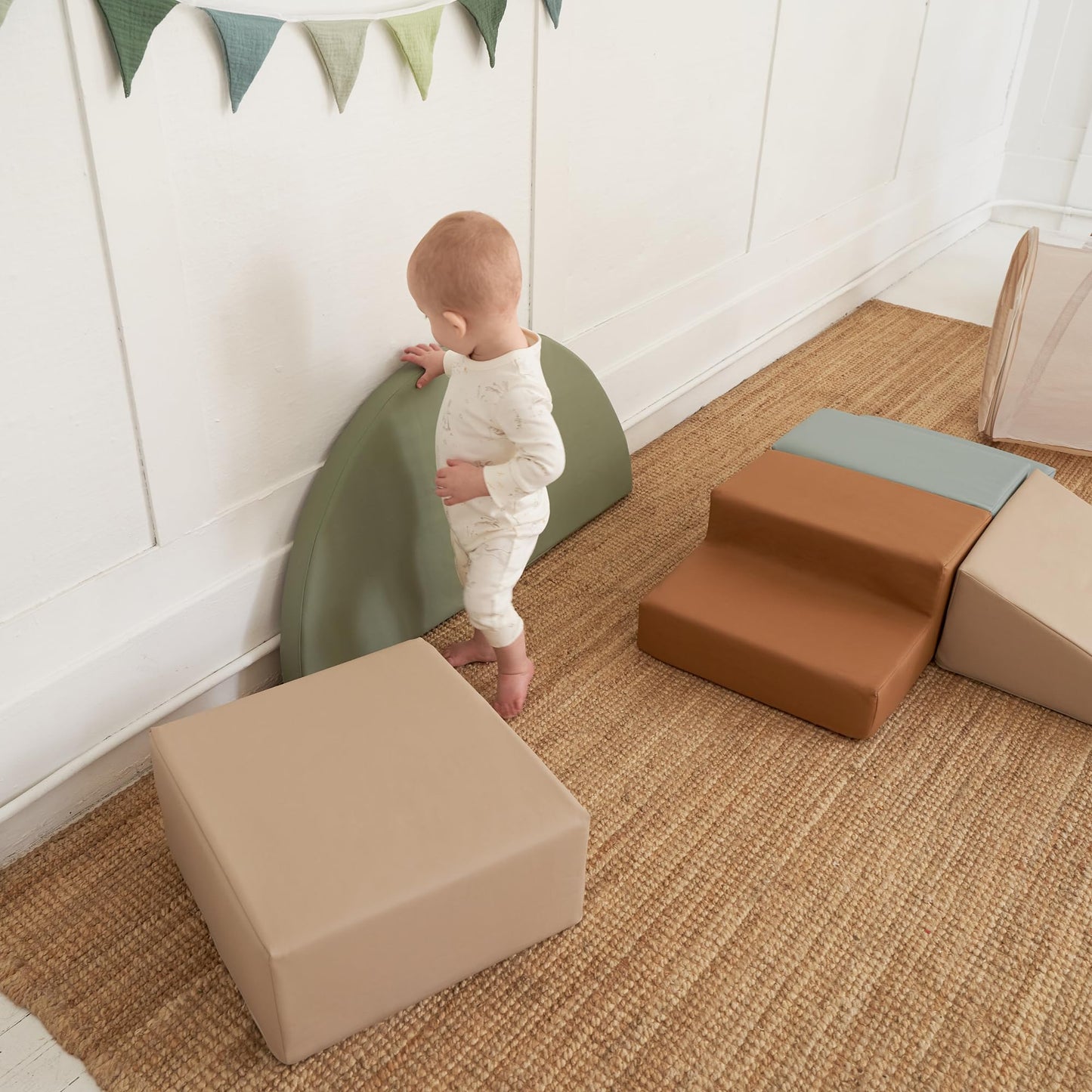 ZICOTO Fun Climbing Toy Set for Toddlers Aged 1-3 - Incl. Crawl Through Tunnel & PU-Leather Climbing Blocks for Unlimited Indoor Fun - Perfect Foam Play Gym for Baby/Kids to Safely Learn New Skills