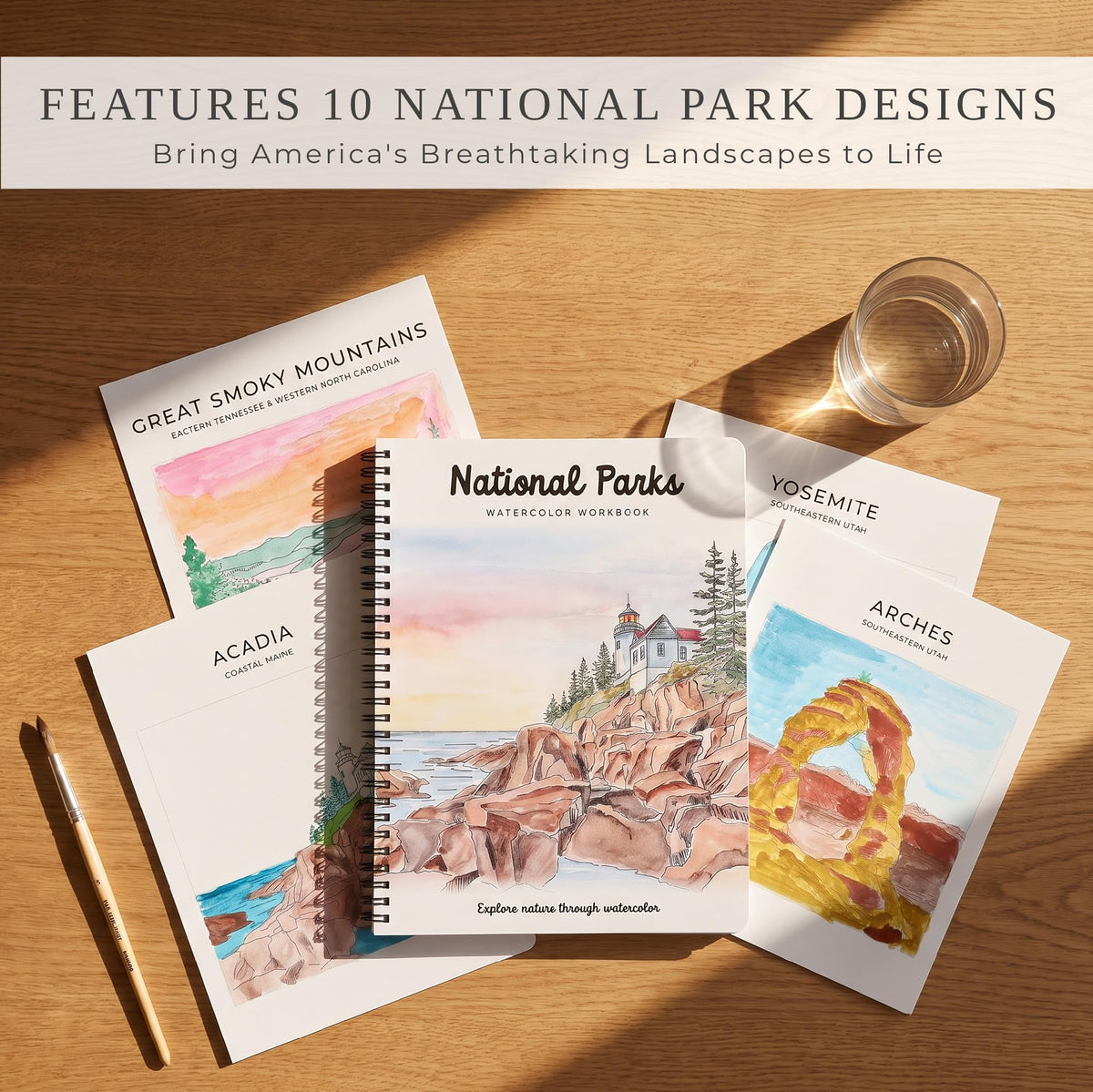 Beautiful Watercolor Workbook for Beginners - Relaxing & Easy to Paint