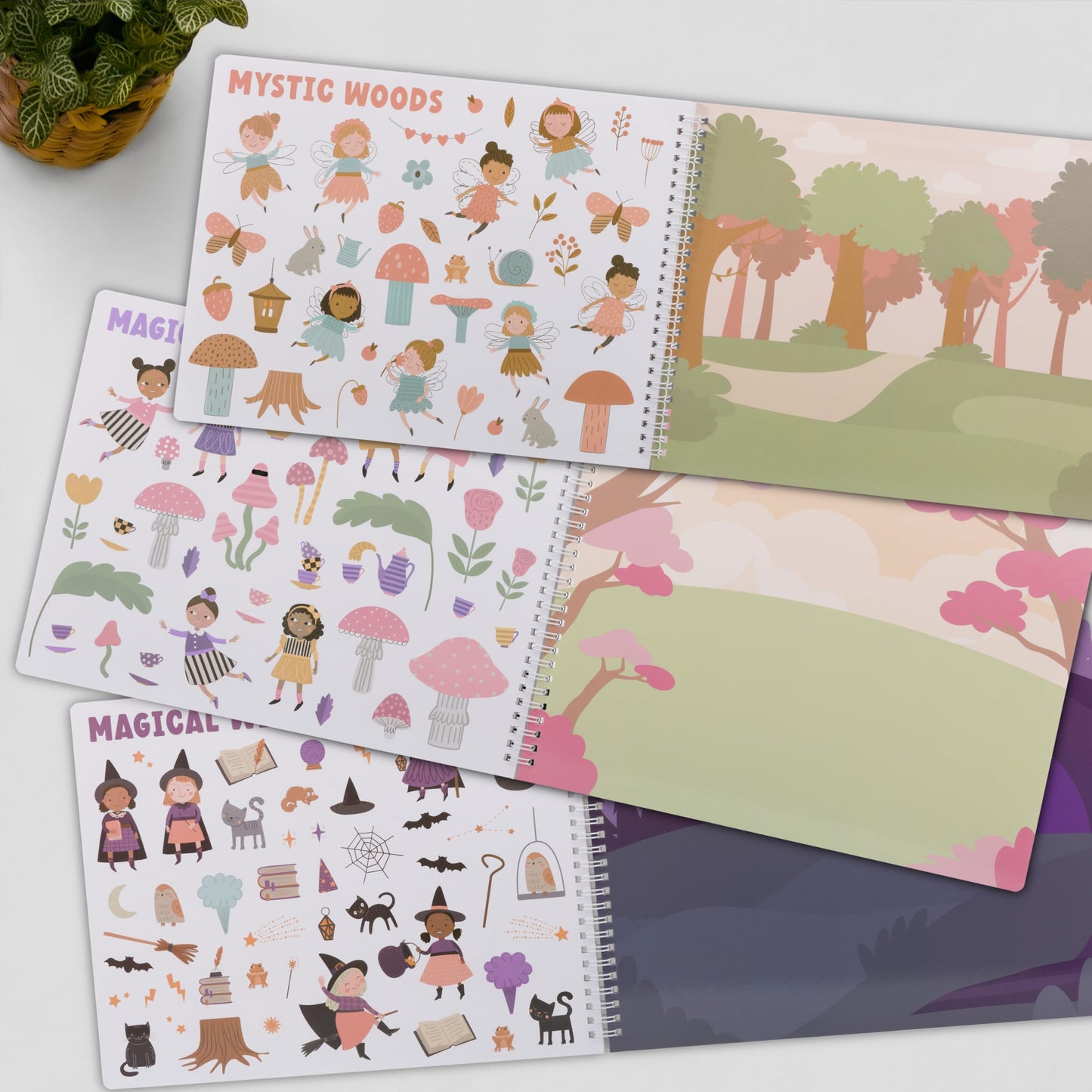 Fun Sticker Book for Girls 2-4 Years - Perfect Kids Activity Book with Beautiful Stickers & 12 Themes for Entertaining Toddlers 4-8 While Traveling - Incl. Princess, Unicorn & Coloring Pages