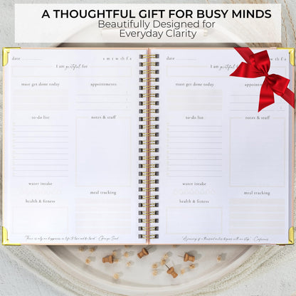 Beautiful To Do List Notebook - Aesthetic Daily Planner to Easily Organize Your Tasks And Boost Productivity - Stylish Undated ADHD Planner Gift and The Perfect School or Office Supplies For Women