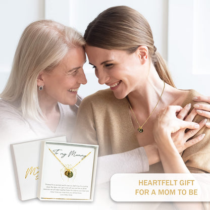 Beautiful Necklace For The First Time Mom to Be - Unique 14k Gold Dipped Pregnancy Gift For The Expecting Mommy to Be - Beautiful Sterling Silver Necklace For Women That Fits Perfect to Every Outfit