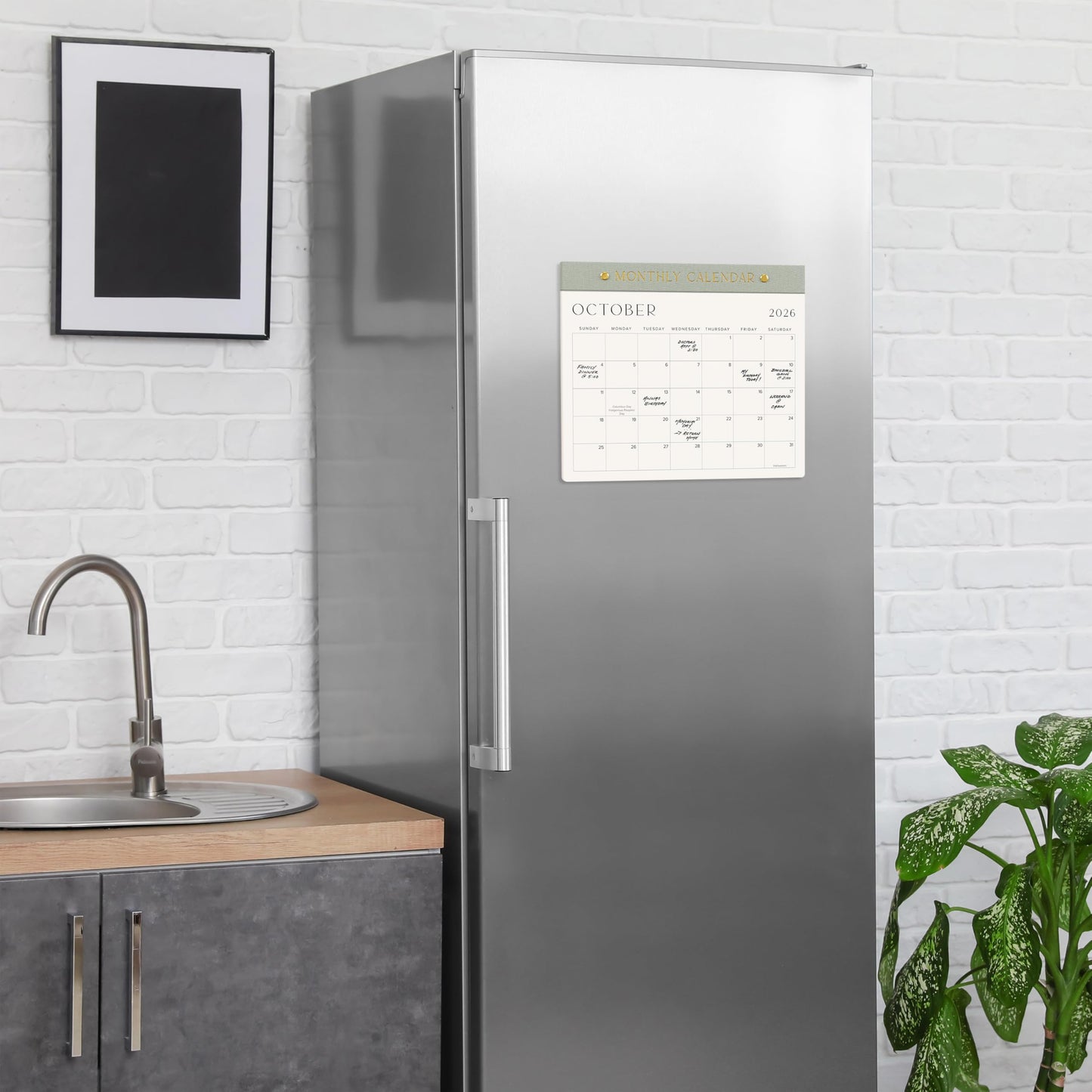 Beautiful 2026-2027 Magnetic Fridge Calendar - Runs From June 2026 Until December 2027 - The Perfect Monthly Refrigerator Calendar for Easy Organizing