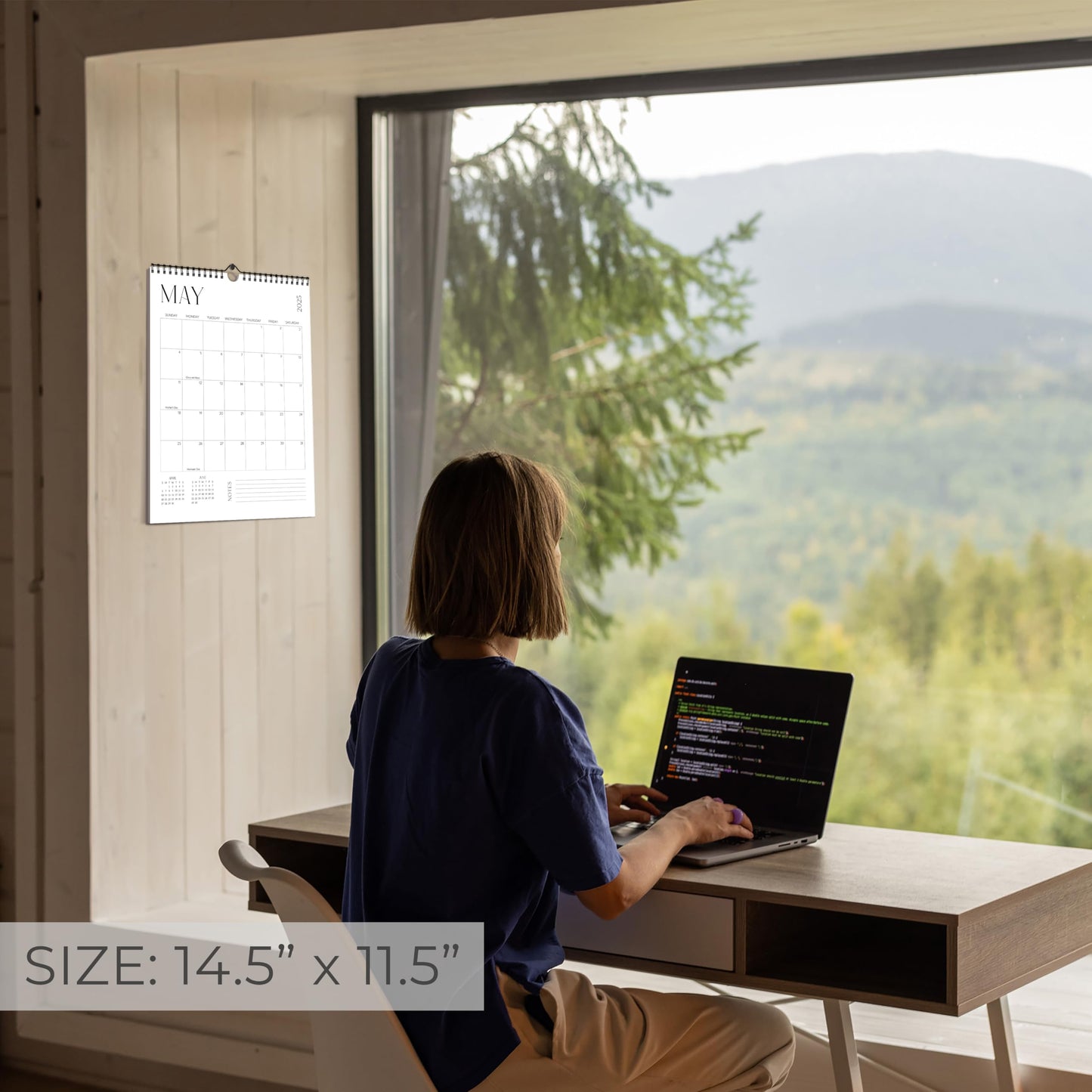 Beautiful 2025-2026 Wall Calendar - Runs from January 2025 until July 2026 - 14.5"x11.5" Office Wall Calendar for Easy Organizing