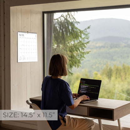 Beautiful 2025-2026 Wall Calendar - Runs from January 2025 until July 2026 - 14.5"x11.5" Office Wall Calendar for Easy Organizing