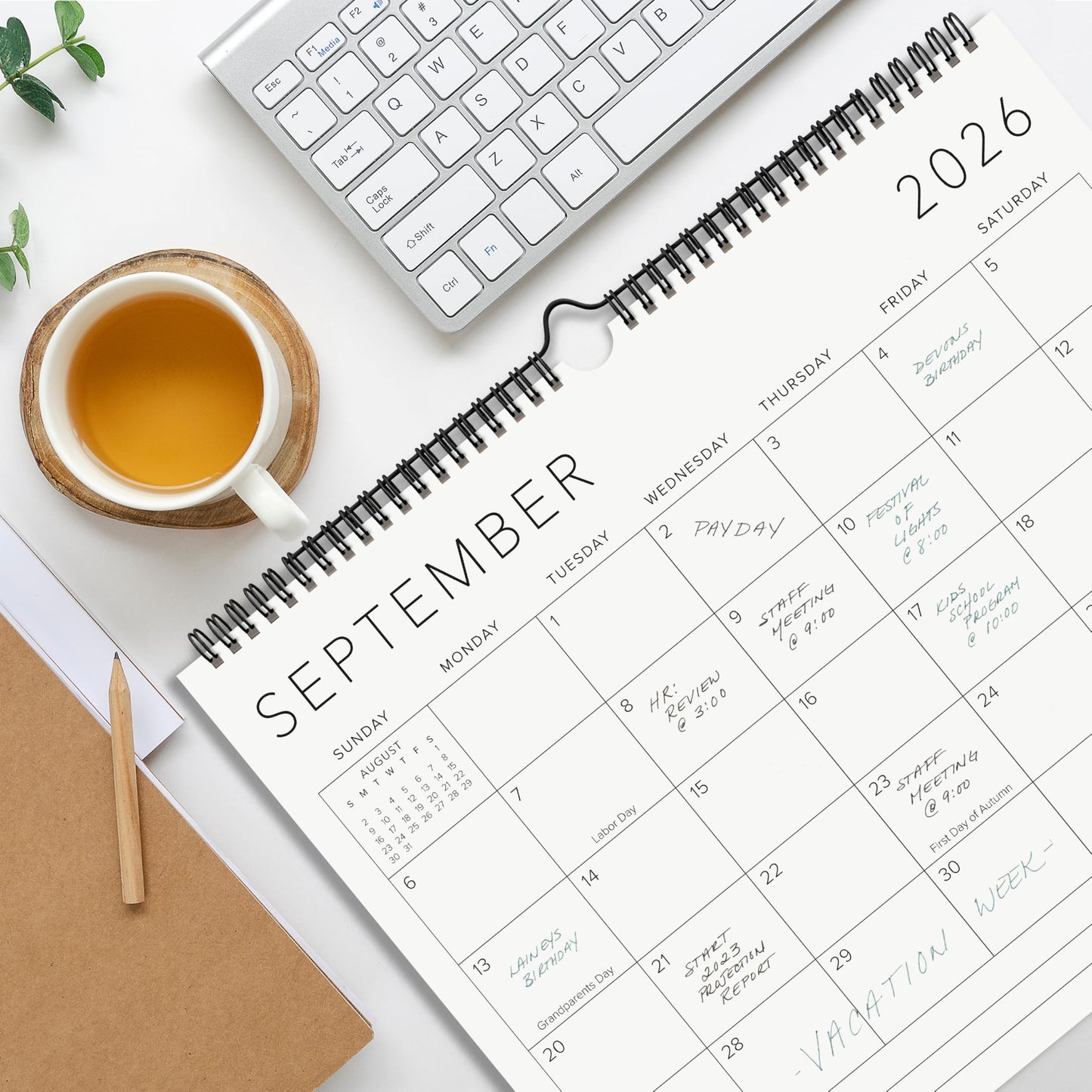 Beautiful 2026-2027 Wall Calendar - Runs from June 2026 until December 2027 - Large 14.5" x 11.5" Office Wall Calendar for Easy Organizing