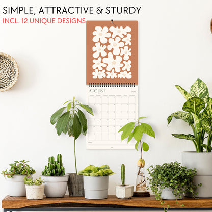Aesthetic 2025 Wall Calendar - Runs Until December 2025 - The Perfect Matisse Style Calendar Planner for Easy Organizing