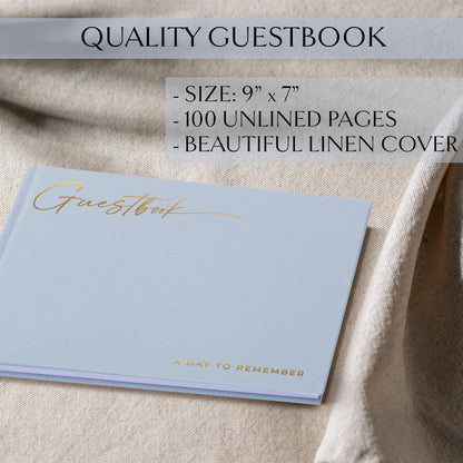 ZICOTO Beautiful Wedding Guest Book for Your Wedding Reception - Simply Elegant Guestbook to Sign in and Add Polaroid Photos - The Perfect Baby Shower Guest Book for The Special Day