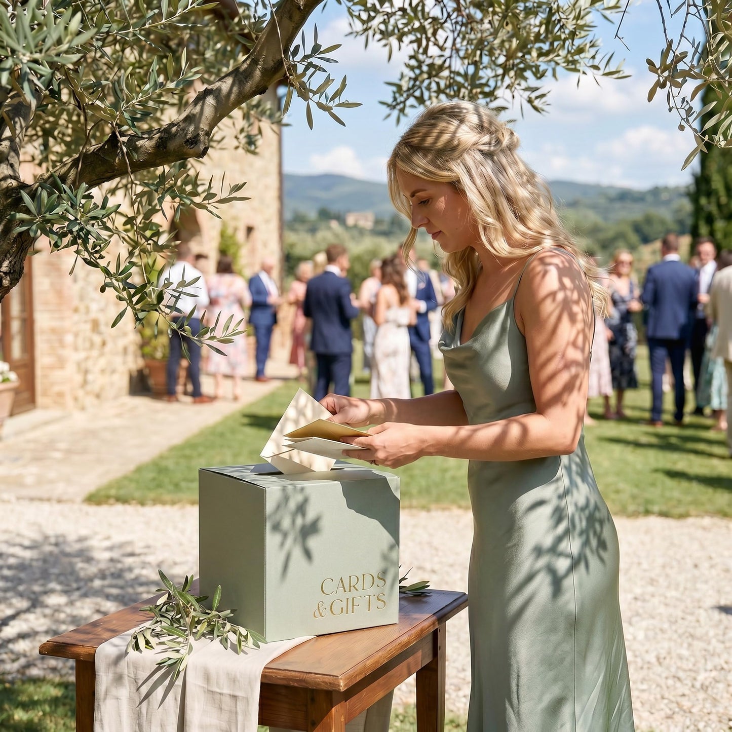 ZICOTO Elegant Wedding Card Box for a Beautiful Reception Gift Table – Lovely Card Box for Wedding, Graduation and Celebration Decor – Charming Envelope Gift Box