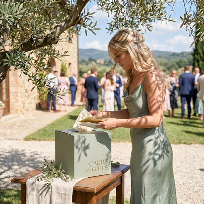 ZICOTO Elegant Wedding Card Box for a Beautiful Reception Gift Table – Lovely Card Box for Wedding, Graduation and Celebration Decor – Charming Envelope Gift Box