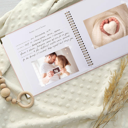 Keepsake Baby Memory Book for Boys and Girls - Timeless First 5 Year Baby Book - Neutral Journal Scrapbook or Photo Album - Record a Milestone for Every Event from Birth to Age 5