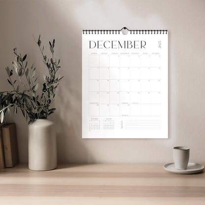 Beautiful 2025-2026 Wall Calendar - Runs from June 2025 until December 2026 - Large 14.5"x11.5" Office Wall Calendar for Easy Organizing