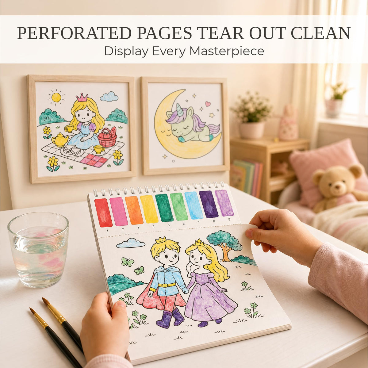 Fun Watercolor Books for Kids and Toddlers - Set of 2 Paint by Number Books
