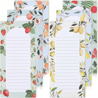 Beautiful Magnetic Notepads for Fridge - Set Of 6 Modern Note Pads with Lined Pages to Easily Write Notes & Make Grocery/Shopping Lists - Cute To Do List Pad w/ Strong Magnets for Your Refrigerator