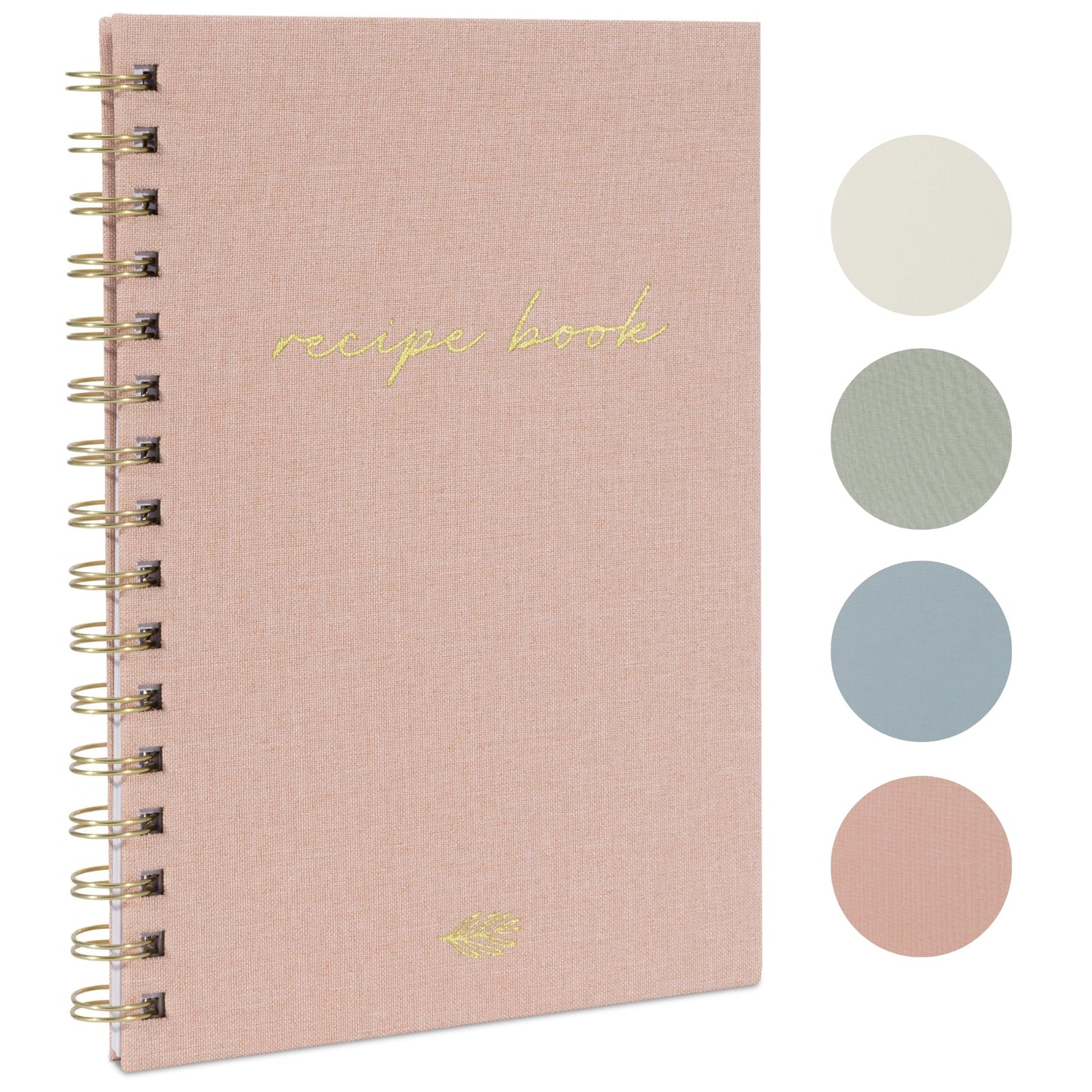 ZICOTO Aesthetic Blank Recipe Book with Linen Cover - The Perfect Recipe Notebook to Write in Your Own Recipes - Beautiful Blank Cookbook to Organize Your Recipes