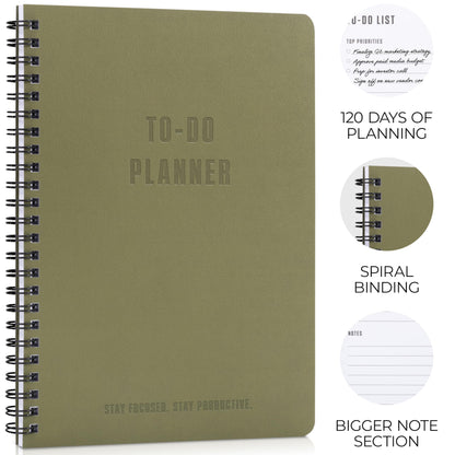 ZICOTO Aesthetic To Do List Notebook For Work or Home - Simple Daily Planner to Easily Organize Your Tasks And Boost Productivity - Stylish Undated Organizer Supplies For Women and Men