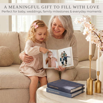 Beautiful Photo Album Set of 3 For 4x6 Photos - Safely Holds Up To 216 Pictures of Unique Memories - The Perfect Small Photo Book Set To Store All Pictures of Treasured Family, Baby or Wedding Moments