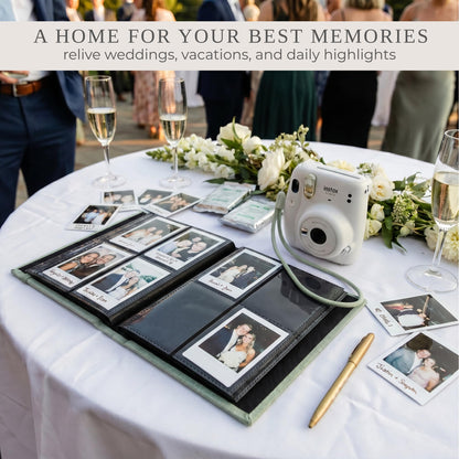 Beautiful Photo Album for 2x3 in Polaroid Photos - Safely Holds Your 240 Pictures Of Unique Memories - The Perfect Instax Mini Compatible Photo Book To Store Pictures Or Trading Collection Cards