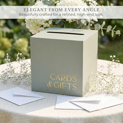 ZICOTO Elegant Wedding Card Box for a Beautiful Reception Gift Table – Lovely Card Box for Wedding, Graduation and Celebration Decor – Charming Envelope Gift Box