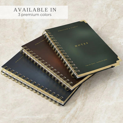 Aesthetic Daily Planner And Notebook With Hourly Schedule - Beautiful Spiral To do List Notepad For Work/Home to Organize Tasks And Appointments - Stylish School/Office Supplies Book For Women