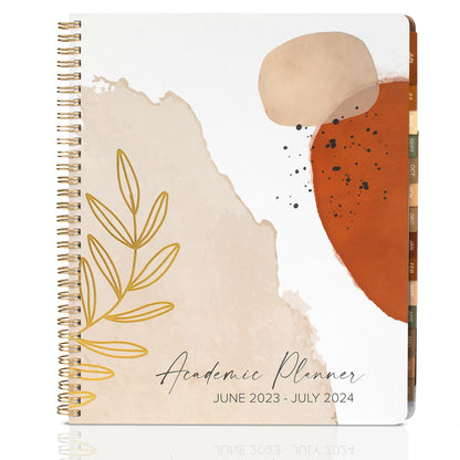 Beautiful 2023-2024 Academic Planner - A 8.5" x 10.5" Daily Planner for Women or Men with Weekly & Monthly Spreads For The 23-24 School Year - Runs From June 2023 - July 2024