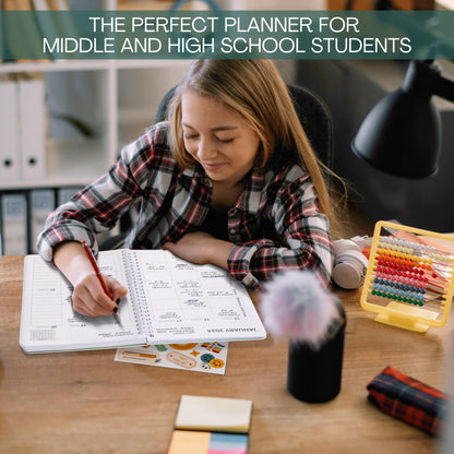 Aesthetic 2023-2024 Student Planner To Stay Organized - A Beautiful 8.5" x 5.5" Planner for Middle and High School Students with Weekly & Monthly Spreads For The 23-24 Academic Year