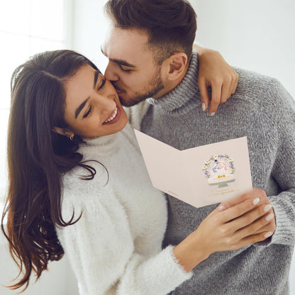 ZICOTO Beautiful Wedding Cards Set of 10 with Envelopes and Stickers - Elegant Blank Engagement Cards for Personalized Congratulations Wishes - Perfect for Wedding Shower Gifts for the Bride & Groom