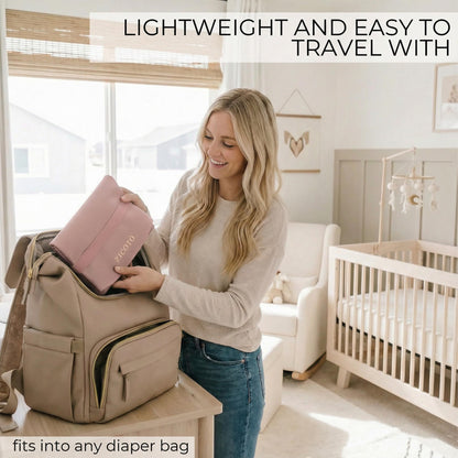 Beautiful Portable Baby Changing Pad - Wipeable and Easy to Clean Diaper Changing Mat - The Perfect Waterproof Vegan Leather Pad for Traveling