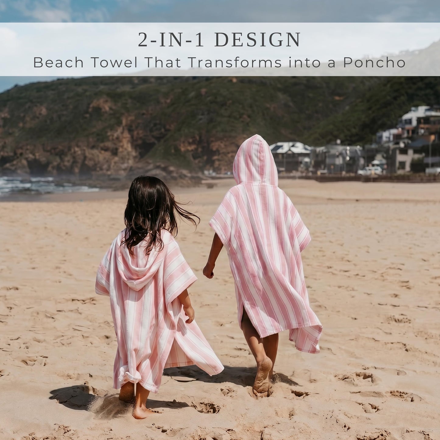 ZICOTO Stylish Hooded Beach Towel for Kids - Extra Soft and Fast Drying Poncho for Toddlers 0-3 Years is Made of Premium Cotton - Perfect Baby Cover Up for Beach Days or Pool and Bath Time Adventures
