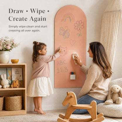 Magnetic Wall Decal Board for Kids - Great Writing Chalk Board Set