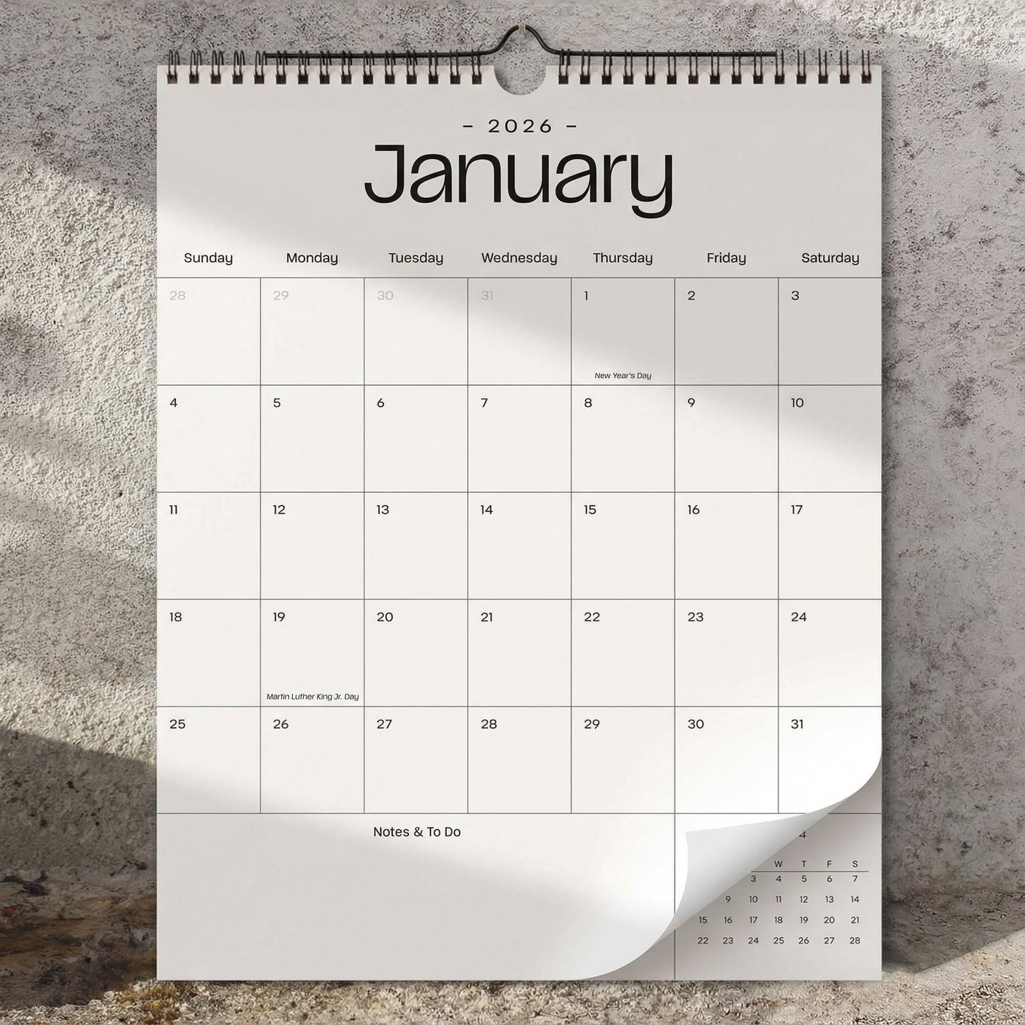 Beautiful 2026 Wall Calendar - Runs from January 2026 until July 2027 - Large 14.5" x 11.5" Office Wall Calendar for Easy Organizing