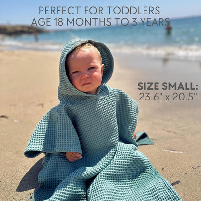 ZICOTO Soft Hooded Beach Towel for Kids - Cute Towel for Babies and Toddler Made of Waffle Cotton - Perfect Lightweight and Absorbent for Bath, Beach, Pool