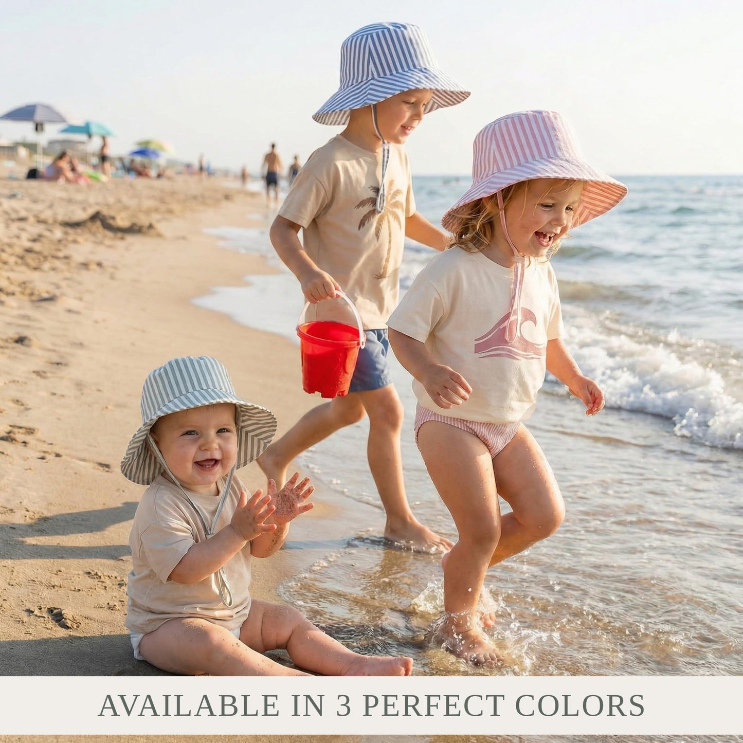 Beautiful Baby Sun Hat 0-6 Months - Adjustable Toddler Hat with UPF 50+ Sun Protection - Cute Kids Bucket Hat for Beach