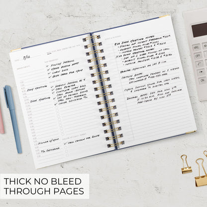 Aesthetic Daily Planner And Notebook With Hourly Schedule -Beautiful Spiral To do List Notepad For Work/Home to Organize Tasks And Appointments - Stylish School/Office Supplies Book For Women
