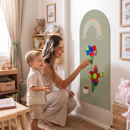 Magnetic Wall Decal Board for Kids - Great Writing Chalk Board Set
