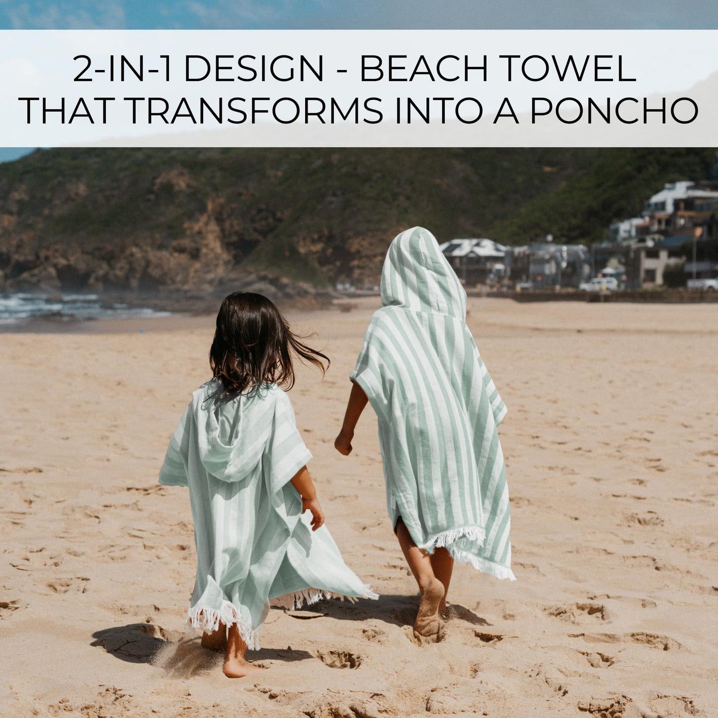 ZICOTO Stylish Hooded Beach Towel for Kids - Extra Soft and Fast Drying Poncho for Toddlers 1-3 Years is Made of Premium Cotton - Perfect Baby Cover Up for Beach Days or Pool and Bath Time Adventures