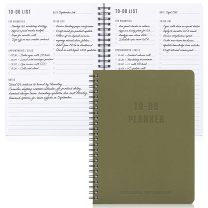 ZICOTO Aesthetic To Do List Notebook For Work or Home - Simple Daily Planner to Easily Organize Your Tasks And Boost Productivity - Stylish Undated Organizer Supplies For Women and Men