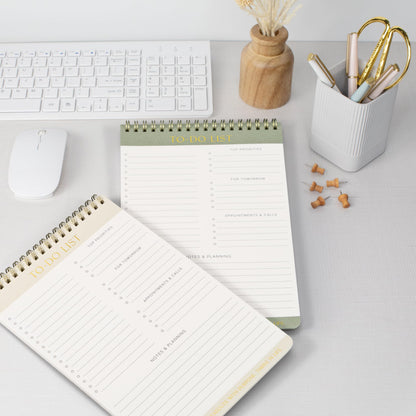 ZICOTO Beautiful To Do List Note Pads Set Of 2 for Easy Daily Planning - The Perfect Work Notepads, Notebooks and Office Desk Supplies For Women - Perfect to Effectively Organize Your Tasks