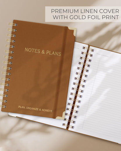 ZICOTO Aesthetic Daily Planner And Notebook With Hourly Schedule - Aesthetic Spiral To do List Notepad For Work/Home to Organize Tasks And Appointments - Stylish School/Office Supplies Book For Women