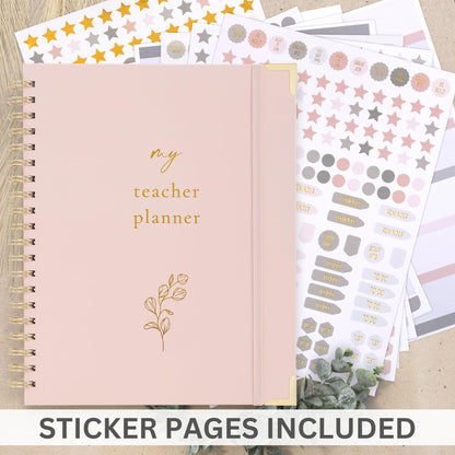 Aesthetic Teacher Planner For The 2025-2026 Academic School Year - Your All Incl. 8.5" x 11" Lesson Plan Book Supplies - Easily Organize Your Daily, Weekly & Monthly Classroom/Homeschool Schedule
