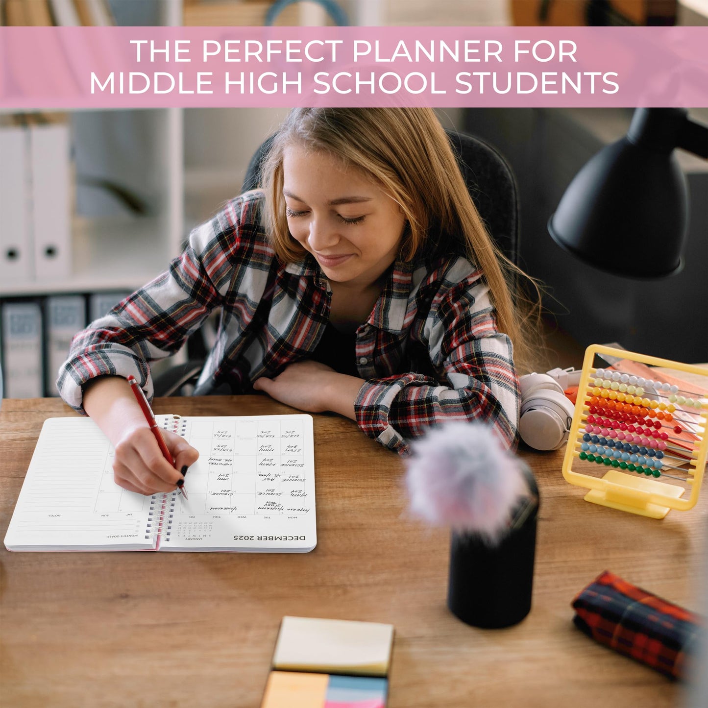 Aesthetic 2025-2026 Student Planner To Stay Organized - A Beautiful 8.5" x 5.5" Planner for Middle and High School Students with Weekly & Monthly Spreads For The 25-26 Academic Year
