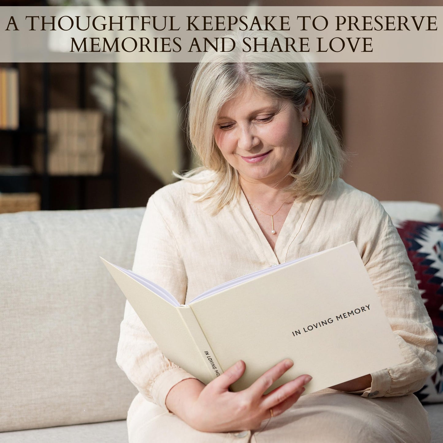 ZICOTO Beautiful Funeral Guestbook to Sign in - The Perfect Funeral Guest Book for Memorial Service