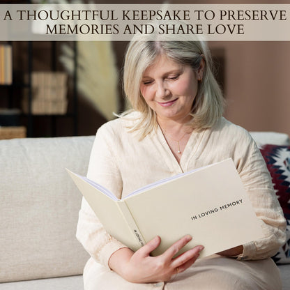ZICOTO Beautiful Funeral Guestbook to Sign in - The Perfect Funeral Guest Book for Memorial Service