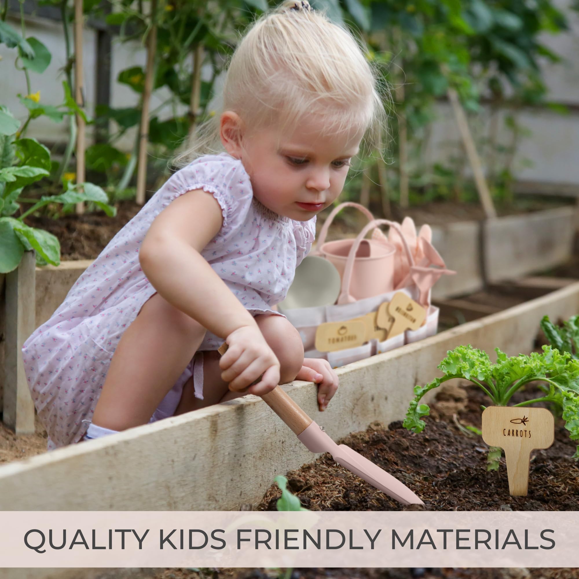 ZICOTO Fun Kids Gardening Set with Bag - Safe Gardening Tools for Kids ZICOTO Fun Kids Gardening Set with Bag - Safe Gardening Tools for Kids