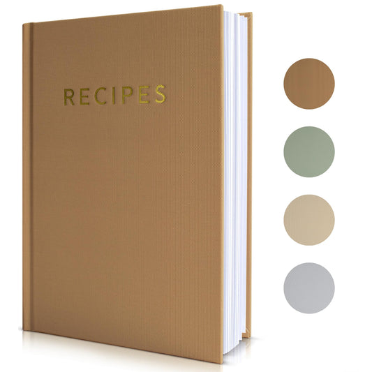 ZICOTO Aesthetic Blank Recipe Book with Waterproof Cover - The Perfect Recipe Notebook To Write In Your Own Recipes - Beautiful Blank Cookbook to Organize Your Recipes