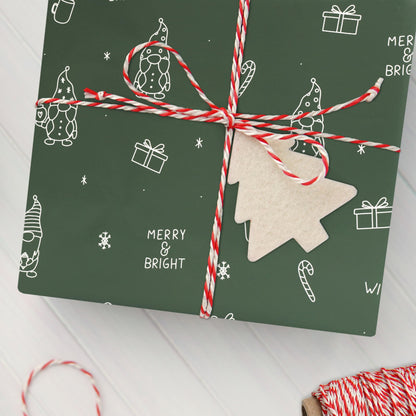 Beautiful Christmas Gift Wrapping Paper Rolls For Small & Medium Size Gifts - Set of 3 Quality Paper Rolls With Cute Designs - Add a Touch of Magic to Every Gift You Wrap - 17 in x 120 in Per Roll