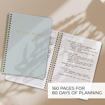 ZICOTO Beautiful Daily Planner And Notebook With Hourly Schedule - Aesthetic Spiral To do List Notepad to Easily Organize Your Tasks And Appointments - Stylish Book And School Or Office Supplies