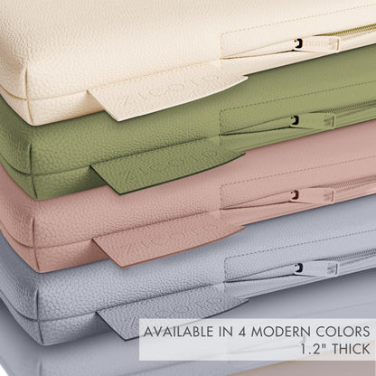 Stylish Vegan Leather Baby Play Mat - Soft, Easy to Clean Floor Mat Creates A Safe Play Area for Your Baby - The Perfect Modern Foam Playmat Fits Nicely with Your Kids Playroom Or Home Decor